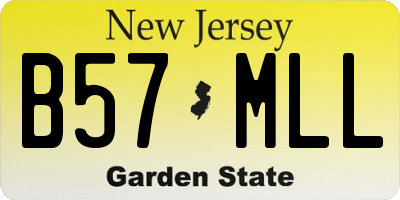 NJ license plate B57MLL