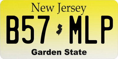 NJ license plate B57MLP