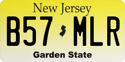 NJ license plate B57MLR
