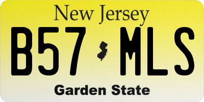 NJ license plate B57MLS