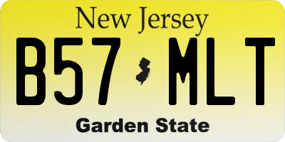 NJ license plate B57MLT