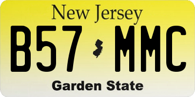NJ license plate B57MMC
