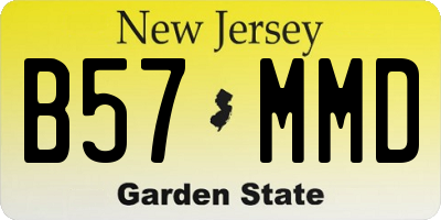 NJ license plate B57MMD