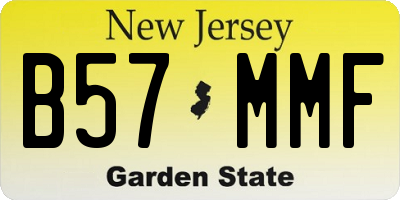 NJ license plate B57MMF