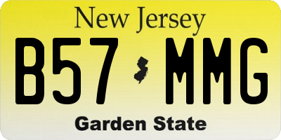 NJ license plate B57MMG