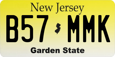 NJ license plate B57MMK