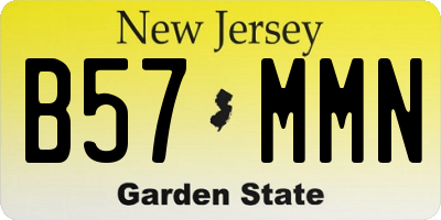 NJ license plate B57MMN