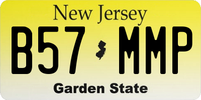 NJ license plate B57MMP