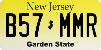 NJ license plate B57MMR