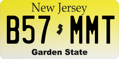 NJ license plate B57MMT
