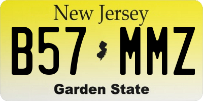 NJ license plate B57MMZ