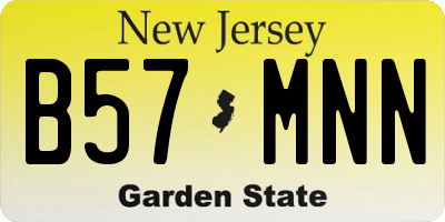 NJ license plate B57MNN