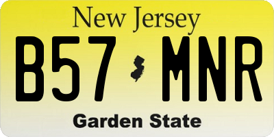 NJ license plate B57MNR