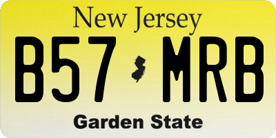 NJ license plate B57MRB