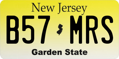 NJ license plate B57MRS