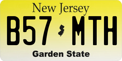 NJ license plate B57MTH