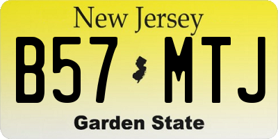 NJ license plate B57MTJ
