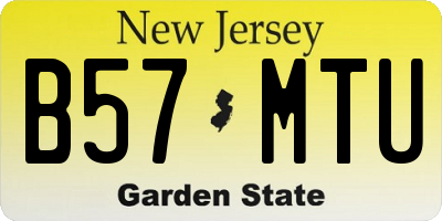 NJ license plate B57MTU