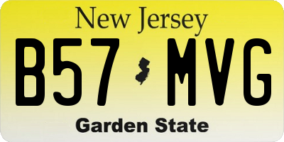 NJ license plate B57MVG