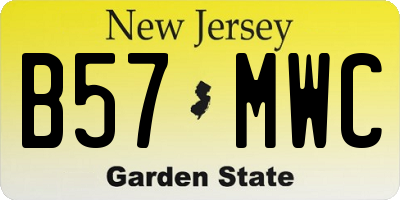NJ license plate B57MWC