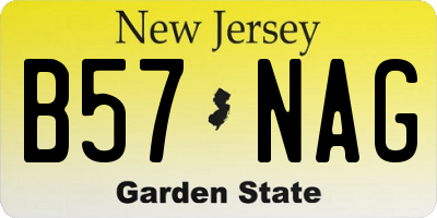 NJ license plate B57NAG