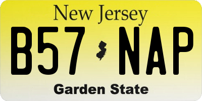 NJ license plate B57NAP