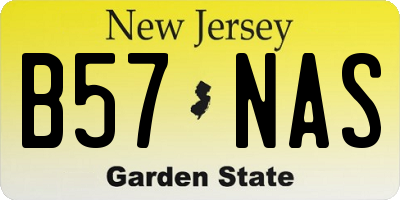 NJ license plate B57NAS