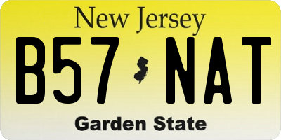 NJ license plate B57NAT