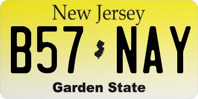 NJ license plate B57NAY