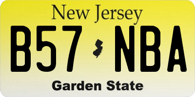 NJ license plate B57NBA