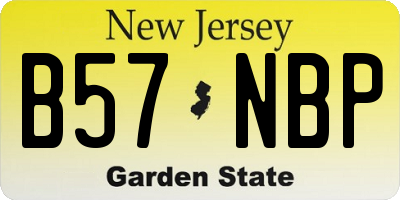 NJ license plate B57NBP
