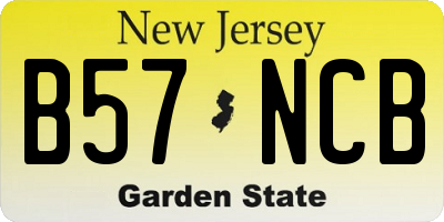 NJ license plate B57NCB