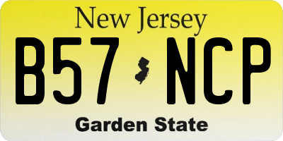 NJ license plate B57NCP