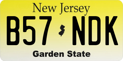 NJ license plate B57NDK