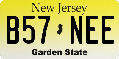 NJ license plate B57NEE