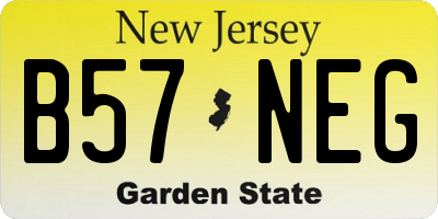 NJ license plate B57NEG