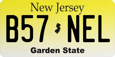 NJ license plate B57NEL
