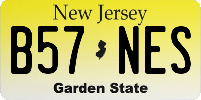 NJ license plate B57NES