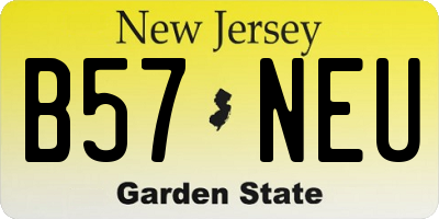 NJ license plate B57NEU