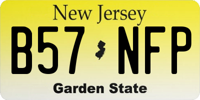NJ license plate B57NFP