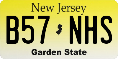 NJ license plate B57NHS