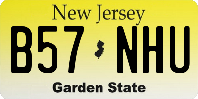 NJ license plate B57NHU