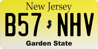 NJ license plate B57NHV