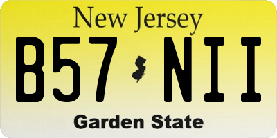 NJ license plate B57NII