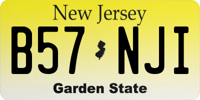 NJ license plate B57NJI
