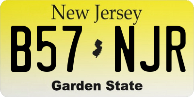 NJ license plate B57NJR