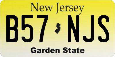 NJ license plate B57NJS