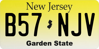 NJ license plate B57NJV