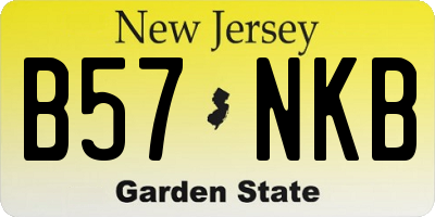 NJ license plate B57NKB