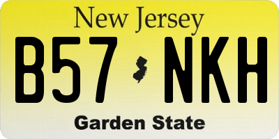 NJ license plate B57NKH